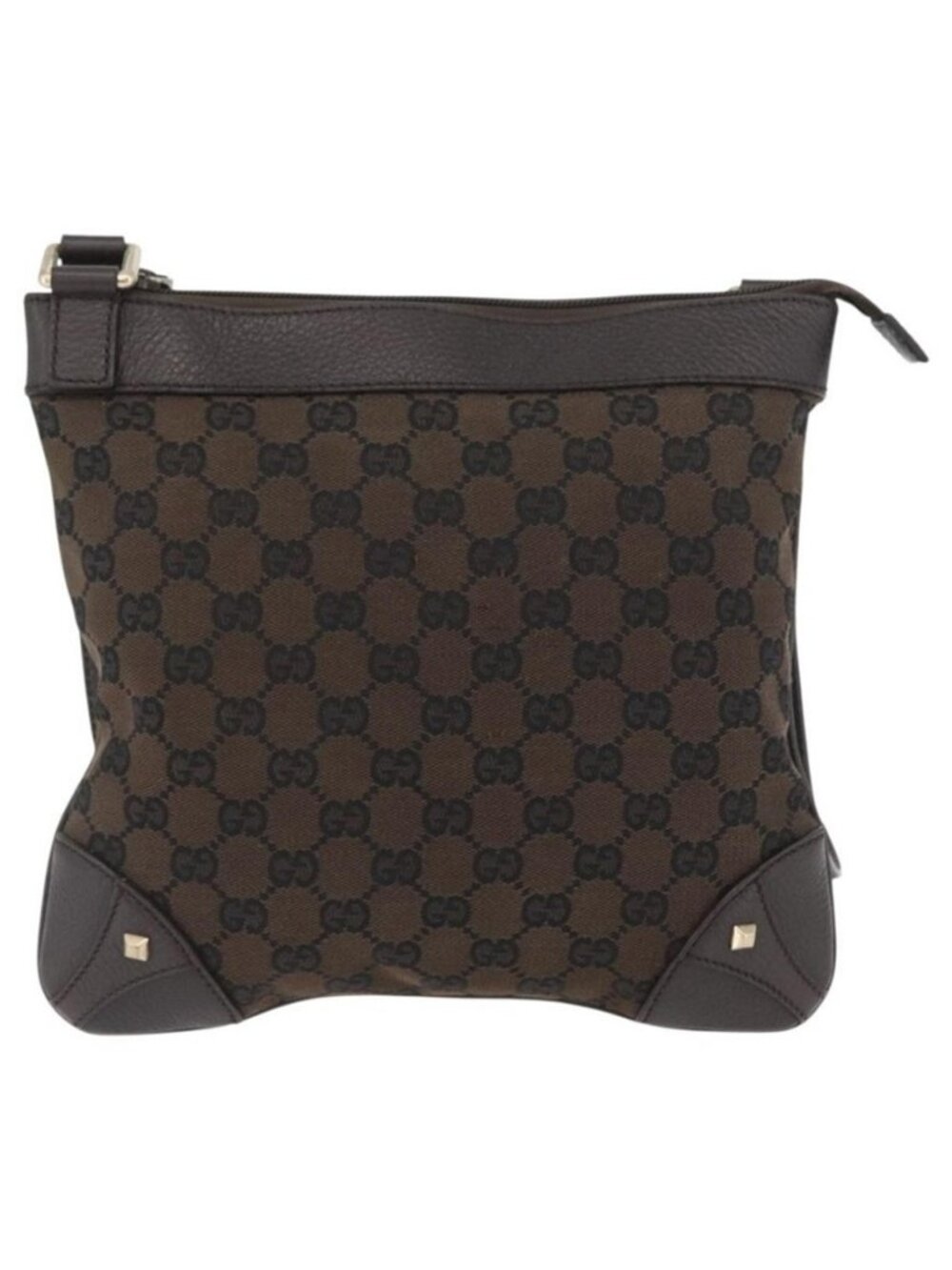 Authentic GUCCI GG Canvas Shoulder Bag Outlet Brown Gold 272396 - Picture 7 of 16